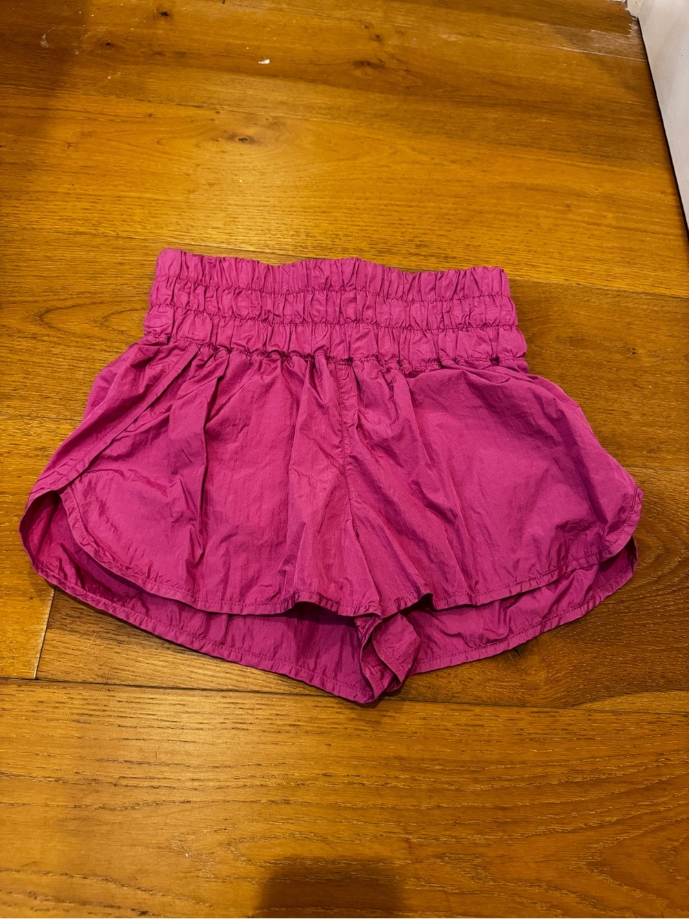 Fuchsia Free People Movement Ruffle Shorts